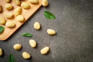 Traditional Italian gnocchi pasta - uncooked photo