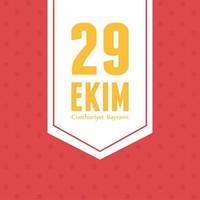 29 ekim Cumhuriyet Bayrami kutlu olsun, turkey republic day, pendant red background celebration vector