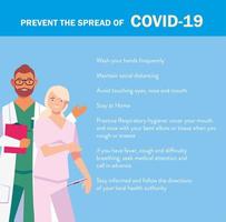 doctors explain Infographics how prevent the spread of covid 19