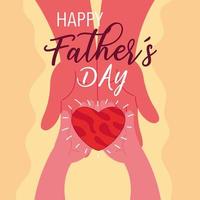 card of the happy fathers day vector