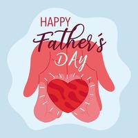 card of the happy fathers day vector