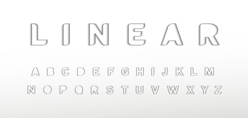 Linear border alphabet. Thin border line font, minimal type for modern futuristic logo, elegant monogram, digital device, posters and hud web graphic. Minimal style letters, vector typography design