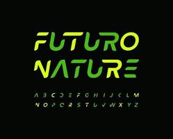 Futuro alphabet letter font. Modern technology logo typography. Minimal futurism vector typographic design. Future type for innovation tech logo, headline, title, monogram, lettering, branding