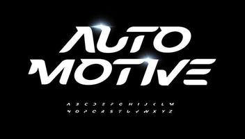 fuente de letra del alfabeto automotriz. tipografía de logotipo moderno. carrera de velocidad y diseño tipográfico de vector de deporte activo. tipo de cursiva negrita para logotipo rápido, título, título dinámico, monograma de ajuste, letras activas.