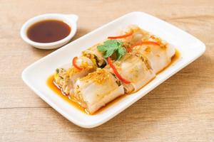 Chinese Steamed Rice Noodle Rolls photo