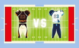 American football player outfit sportsuit vector