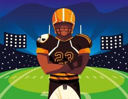 man player american football , sportsman with uniform vector