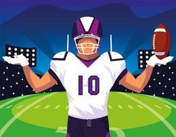 man player american football , sportsman with uniform vector