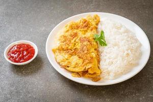 Omelet or Omelette with Rice photo