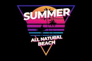 camiseta de verano todo estilo de color degradado de playa natural