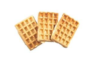 Belgium waffers isolated on white background. photo