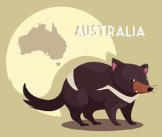 rodent with map of australia in the background vector