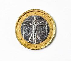 fotografía de una moneda de un euro