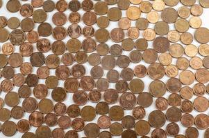 textura con monedas de céntimos de euro