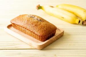 Homemade banana bread sliced photo