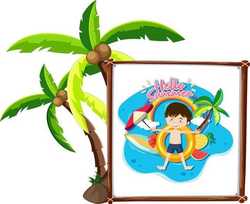 Picture of little boy in the beach scene isolated