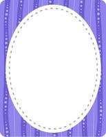 Empty oval shape banner template vector