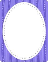 Empty oval shape banner template vector