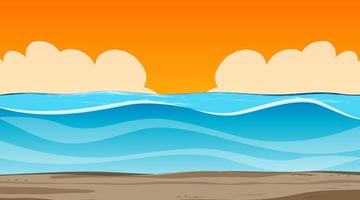 Blank sky at sunset time scene with blank flood landscape vector