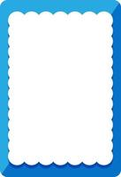 Empty blue curl frame banner template vector