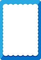 Empty blue curl frame banner template vector