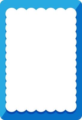 Empty blue curl frame banner template