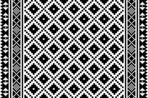 Diseño moderno de patrones sin fisuras orientales geométricos nórdicos con color blanco y negro. vector