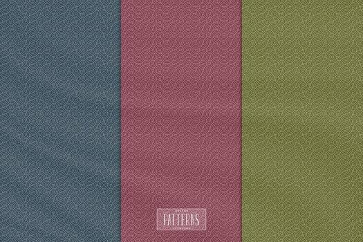 Set of abstract geometric overlapping circle pattern. vector