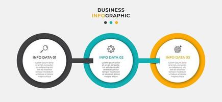 Vector Infographic design business template with icons and 3 options or steps