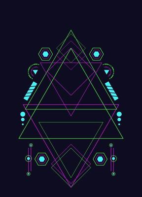 Sacred geometry ornament vector design elements for background