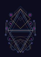 Sacred geometry ornament vector design elements for background