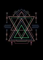 Sacred geometry ornament vector design elements for background