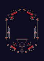Sacred geometry ornament vector design elements for background