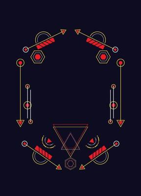 Sacred geometry ornament vector design elements for background