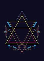 Sacred geometry ornament vector design elements for background