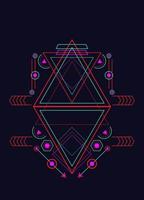Sacred geometry ornament vector design elements for background