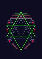 Sacred geometry ornament vector design elements for background