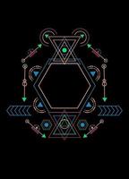 Sacred geometry ornament vector design elements for background