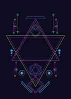 Sacred geometry ornament vector design elements for background