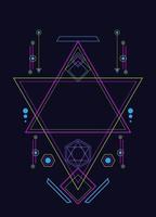 Sacred geometry ornament vector design elements for background