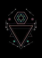 Sacred geometry ornament vector design elements for background