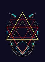 Sacred geometry ornament vector design elements for background
