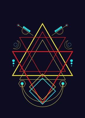 Sacred geometry ornament vector design elements for background