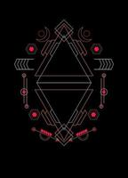Sacred geometry ornament vector design elements for background