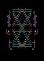 Sacred geometry ornament vector design elements for background