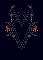 Sacred geometry ornament vector design elements for background