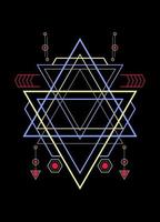 Sacred geometry ornament vector design elements for background