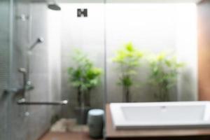Abstract blur beautiful luxury hotel bathroom interior photo