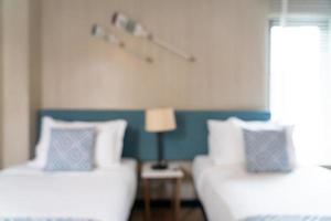 Resumen borroso hermoso dormitorio de hotel de lujo