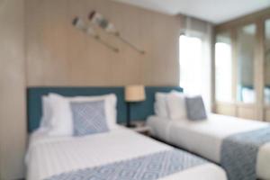 Abstract blur beautiful luxury hotel bedroom photo